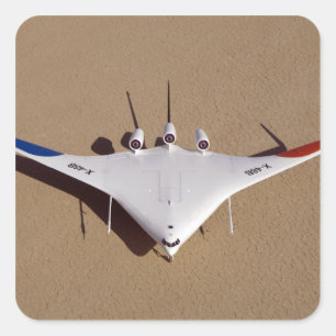 X-48B Blended Wing Body Unbemanntes Luftfahrzeug 3 Quadratischer Aufkleber