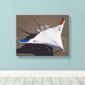 X-48B Blended Wing Body Unbemanntes Luftfahrzeug Leinwanddruck (Insitu (Holzboden))