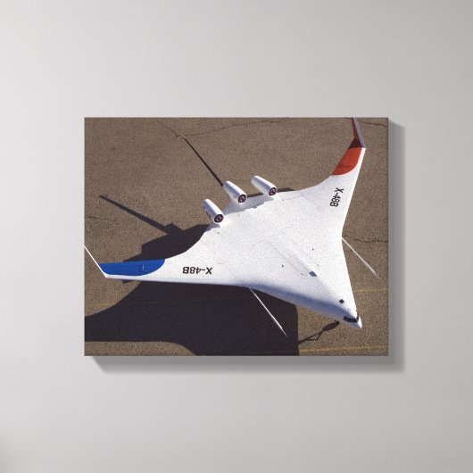 X-48B Blended Wing Body Unbemanntes Luftfahrzeug Leinwanddruck (Vorderseite)