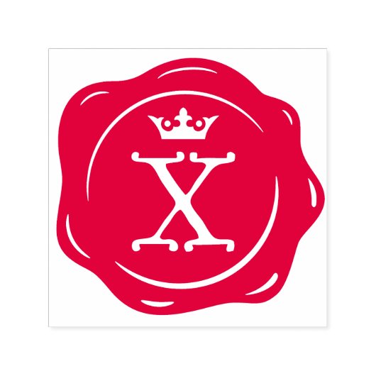 X - Anfangsbuchstabe des Siegels der antiken Wax G Permastempel (Design)