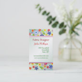 x-Art buntes Blumen-Powermuster 1960 Visitenkarte (Stehend Vorderseite)