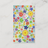 x-Art buntes Blumen-Powermuster 1960 Visitenkarte (Rückseite)