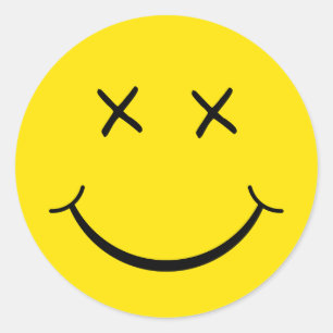 X Augensicht Runder Aufkleber