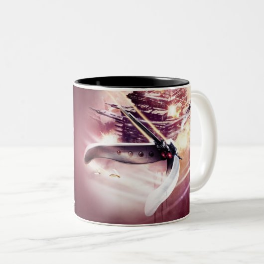 X-Boot Schwertfisch-Legions-Tasse Zweifarbige Tasse (VorderseiteRechts)