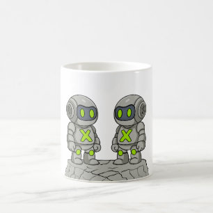 X Bots auf dem Felsen Kaffeetasse