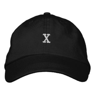 X-Buchstabe Symbol Monogramm Stickerei-Mütze Bestickte Baseballkappe