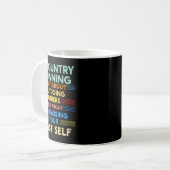 X-country Running Is Outwork Your Past Self Sitive Kaffeetasse (Vorderseite Links)