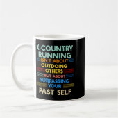 X-country Running Is Outwork Your Past Self Sitive Kaffeetasse (Links)