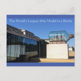 X: Das größte Schiffsmodell der Welt in einer Flas Postkarte