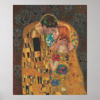 X-Files Comic Klimt Kiss Poster