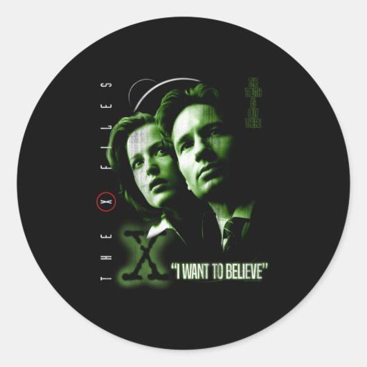 X-Files, die ich Gewollt habe zu glauben Runder Aufkleber (Vorderseite)