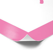 X für Name Pink Foto Poster (Ecke)