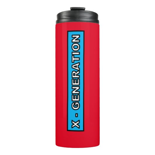 X GENERATION THERMOSBECHER (Vorderseite)