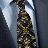 X Gold auf schwarz Krawatte