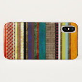 X Grungy Strip Art Case-Mate iPhone Hülle (Rückseite (Horizontal))