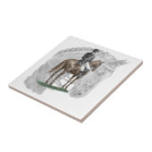 X-Halt Salute Dressage Pferd Fliese (Seite)