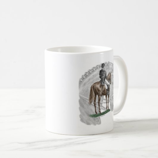 X-Halt Salute Dressage Pferd Kaffeetasse (VorderseiteRechts)
