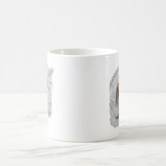X-Halt Salute Dressage Pferd Kaffeetasse (Mittel)
