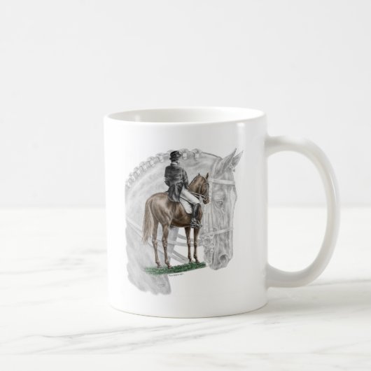 X-Halt Salute Dressage Pferd Kaffeetasse (Rechts)