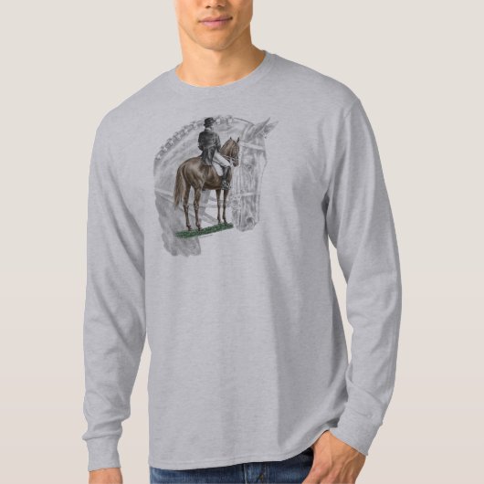 X-Halt Salute Dressage Pferd T-Shirt (Vorderseite)