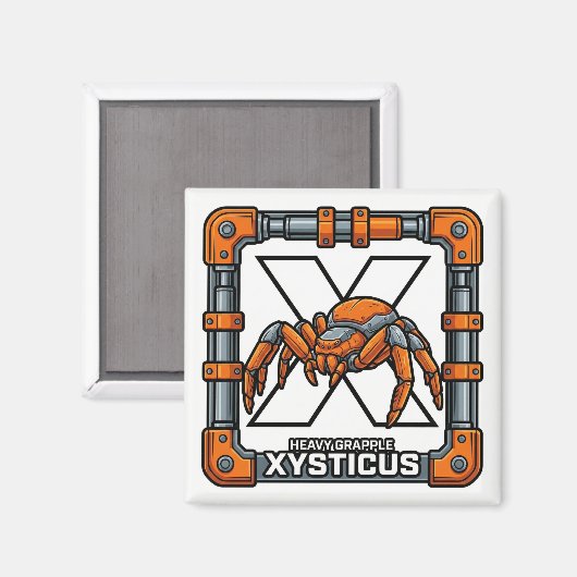X is for Xysticus (Crab Spider) – GTA Style ABC  Magnet (Vorderseite/Rückseite)