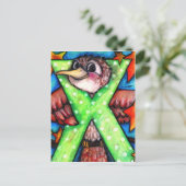 X ist für Xenops Postkarte (Stehend Vorderseite)