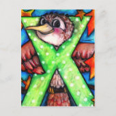 X ist für Xenops Postkarte (Vorderseite)