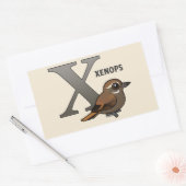 X ist für Xenops Rechteckiger Aufkleber (Umschlag)
