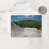 X.ITINERARIES: Grüße aus dem antiken Griechenland! Mitteilungskarte (Vorderseite/Rückseite Beispiel)