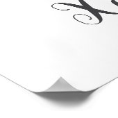 X Letter Monogram Greenerity Kinderzimmer Name Wal Poster (Ecke)