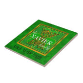 X "Luck of the Irish" Family Custom Monogram Tile Fliese (Seite)
