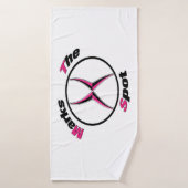 X markiert den Punkt Badehandtuch (Badehandtuch)