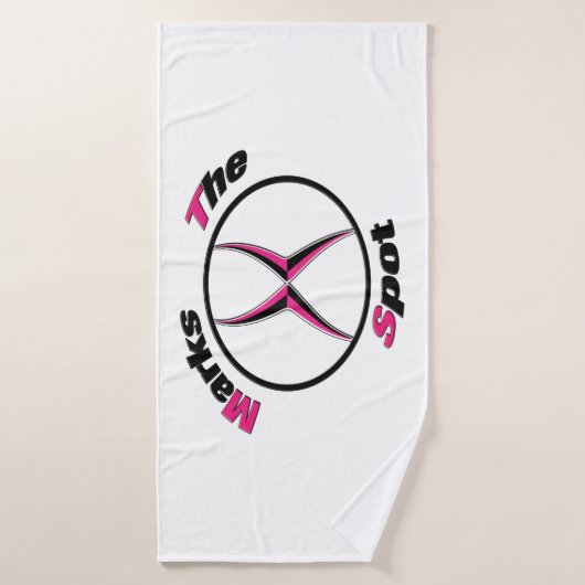 X markiert den Punkt Badehandtuch (Badehandtuch)