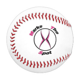 X markiert den Punkt Baseball