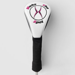 X markiert den Punkt Golf Headcover