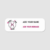 X markiert den Punkt Namensschild (Vorderseite)