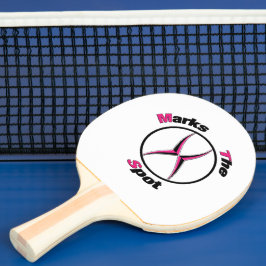 X markiert den Punkt Tischtennis Schläger