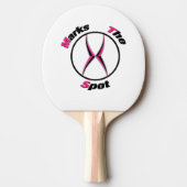 X markiert den Punkt Tischtennis Schläger (Vorderseite)