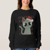 X-Mas Cat Ugly Sweater Sweatshirt (Vorderseite)