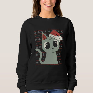 X-Mas Cat Ugly Sweater Sweatshirt