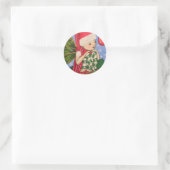 X-Mas Elf Runder Aufkleber (Tasche)