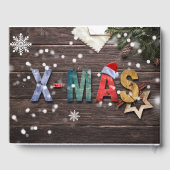 X-Mas farbige Buchstaben Gästebuch (Rückseite)