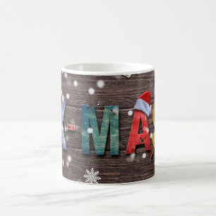 X-Mas farbige Buchstaben Kaffeetasse