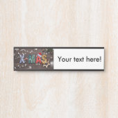 X-Mas farbige Buchstaben Türschild (Vorderseite )