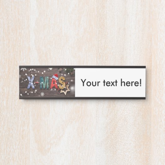 X-Mas farbige Buchstaben Türschild (Vorderseite )