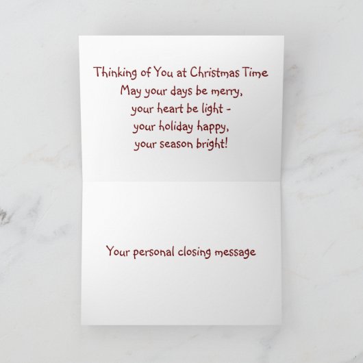 X-Mas Feiertagskarte (Innenseite)