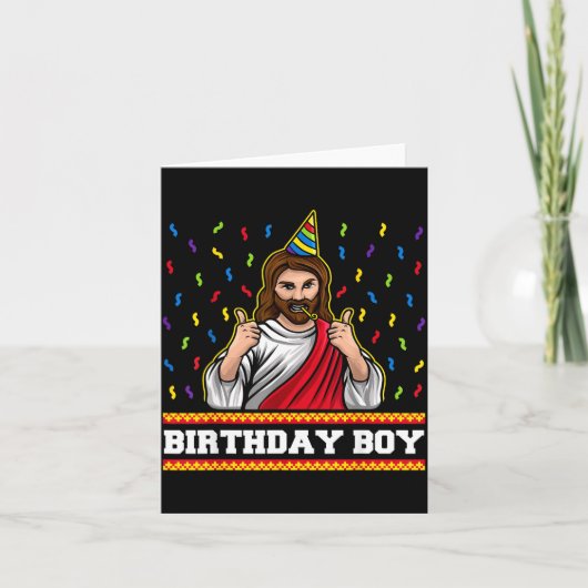 X-mas Funny Jesus Bday For Kids & Adults Jesus Karte (Vorderseite)