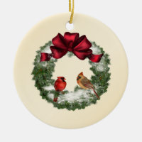 X-Mas-Kranz und Vögel
