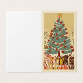 X-Mas Motiv, mit Geschenken unterm Weihnachtsbaum (Außenseite Aufgefaltet)