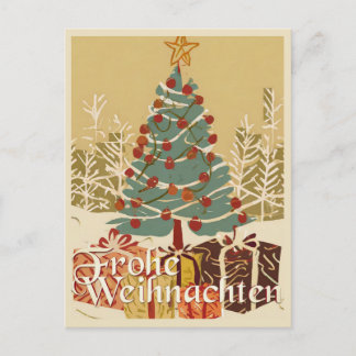 X-Mas Motiv, mit Geschenken unterm Weihnachtsbaum Feiertagspostkarte
